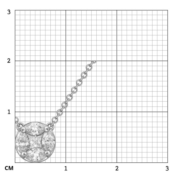Колье из белого золота с бриллиантами "Crivelli" (048932)