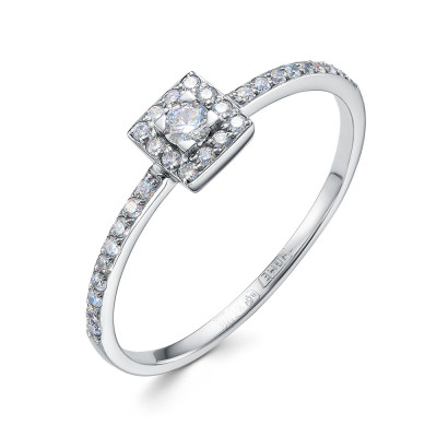 Кольцо из платины с бриллиантами (060633)