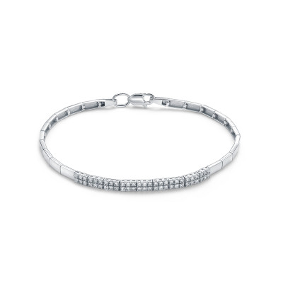 Браслет из белого золота с бриллиантами (053862)