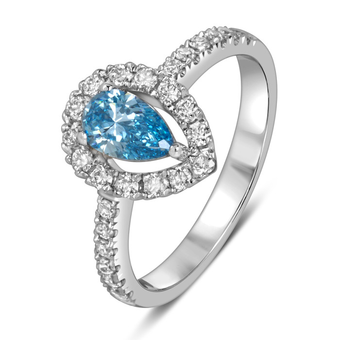 Кольцо из белого золота с бриллиантами (060185)