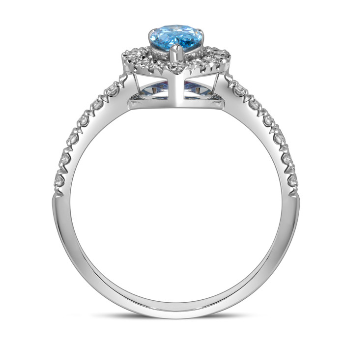 Кольцо из белого золота с бриллиантами (060185)