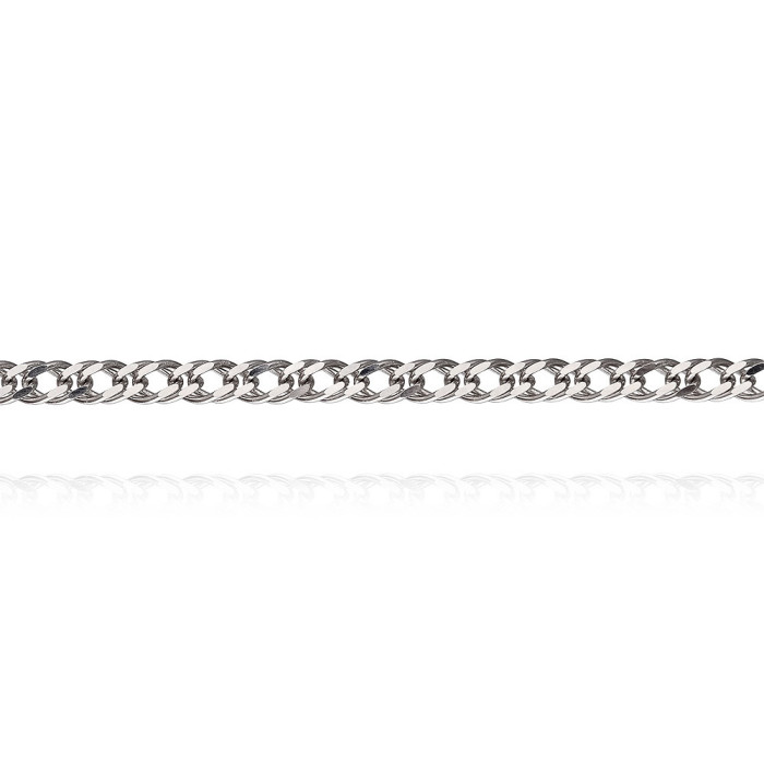 Цепь из белого золота, плетение Ромб (044277)