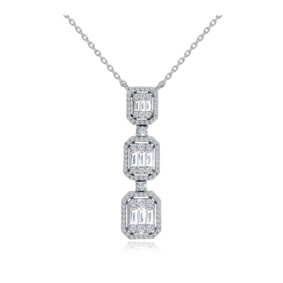 Колье из белого золота с бриллиантами (051609)