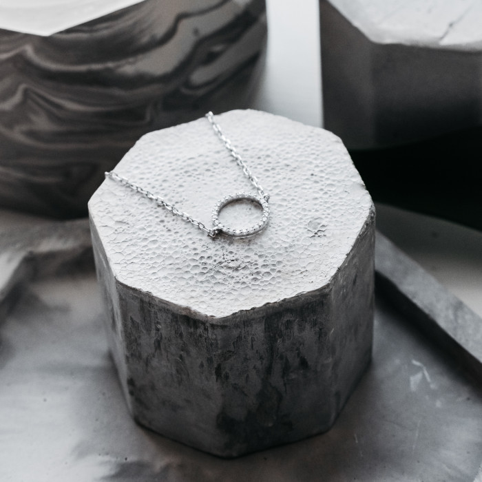 Браслет из белого золота с бриллиантами (036208)