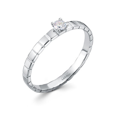 Помолвочное кольцо из платины с бриллиантом (058021)