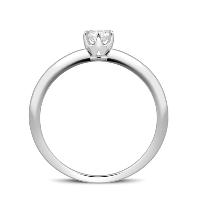 Помолвочное кольцо из платины с бриллиантом (045748)