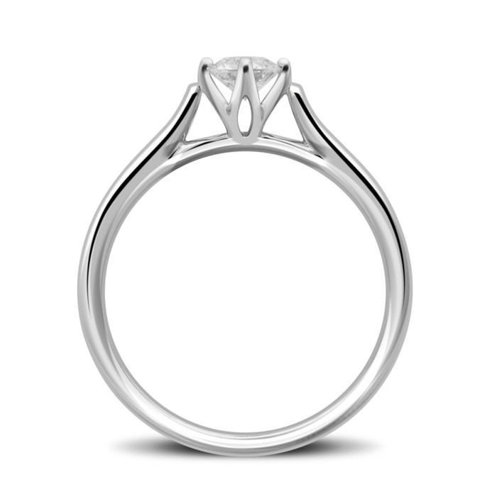 Помолвочное  кольцо из платины с бриллиантом (052345)