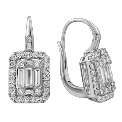 Серьги из белого золота с бриллиантами &quot;Crivelli&quot; (052881)