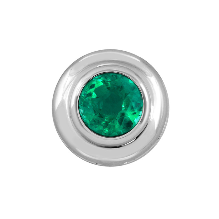 Кулон из платины с изумрудом (054364)