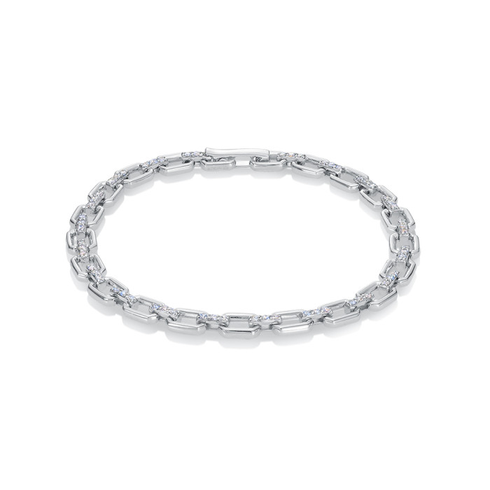 Браслет из белого золота с бриллиантами (061279)