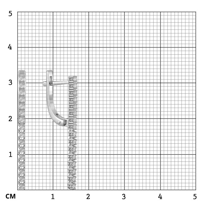 Серьги из платины с бриллиантами (054326)