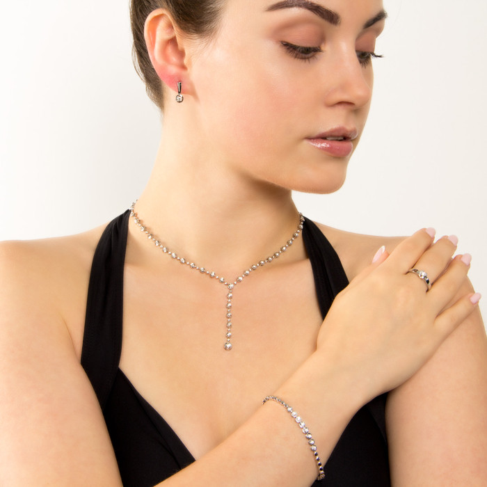 Браслет из белого золота с бриллиантами (027062)