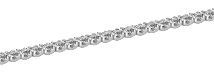 Браслет из белого золота с бриллиантами (052605)