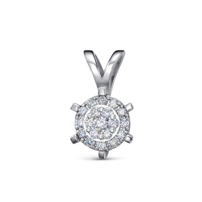 Кулон из платины с бриллиантами (058392)