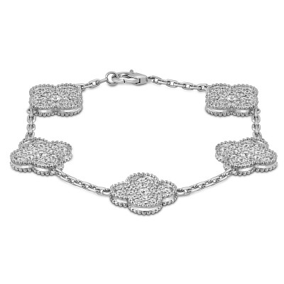 Браслет из белого золота с бриллиантами (051641)