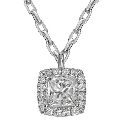 Колье из белого золота с бриллиантами (062837)