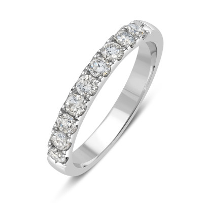 Обручальное кольцо из белого золота с бриллиантами (044930)