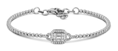 Браслет из белого золота с бриллиантами (042112)