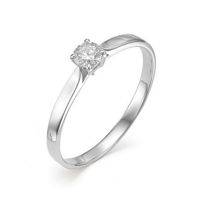 Помолвочное кольцо из белого золота с бриллиантом (030401)