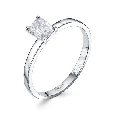 Помолвочное кольцо из платины с бриллиантом (058932)