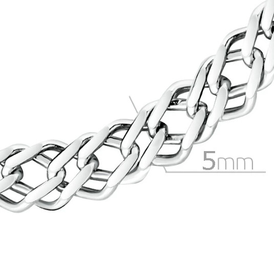 Цепь из платины, плетение "Двойной ромб" (061216)