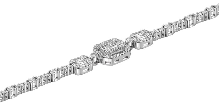 Браслет из белого золота с бриллиантами (042741)