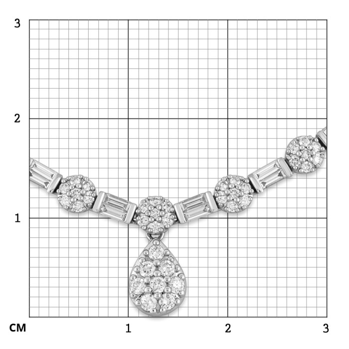 Колье из белого золота с бриллиантами (048449)