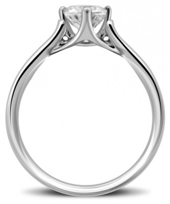 Помолвочное  кольцо из платины с бриллиантом 16.0