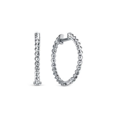 Серьги конго из платины  (057986)