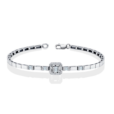 Браслет из белого золота с бриллиантами (060893)