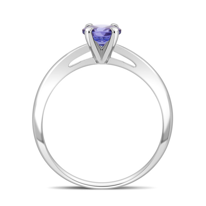 Помолвочное кольцо из белого золота с танзанитом (043166)