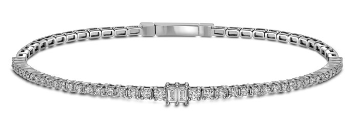 Браслет из белого золота с бриллиантами (059096)