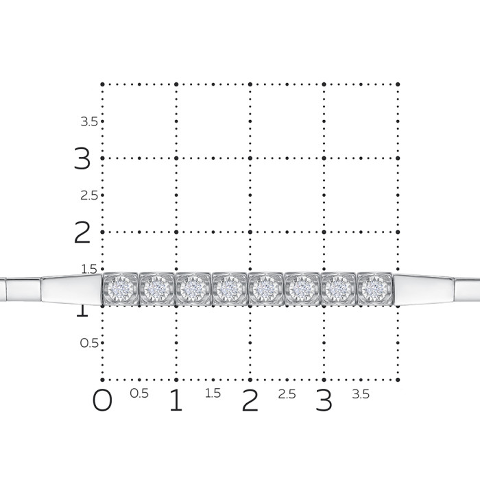 Браслет из белого золота с бриллиантами (062510)
