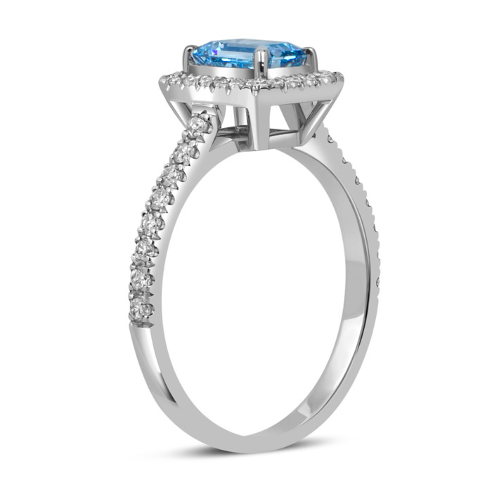 Помолвочное кольцо из белого золота с бриллиантами (060208)