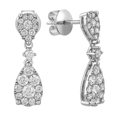 Серьги из белого золота с бриллиантами &quot;Crivelli&quot; (048927)