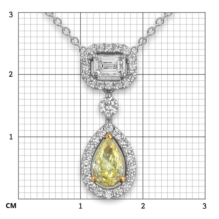 Колье из белого золота с бриллиантами  "Crivelli" (054119)