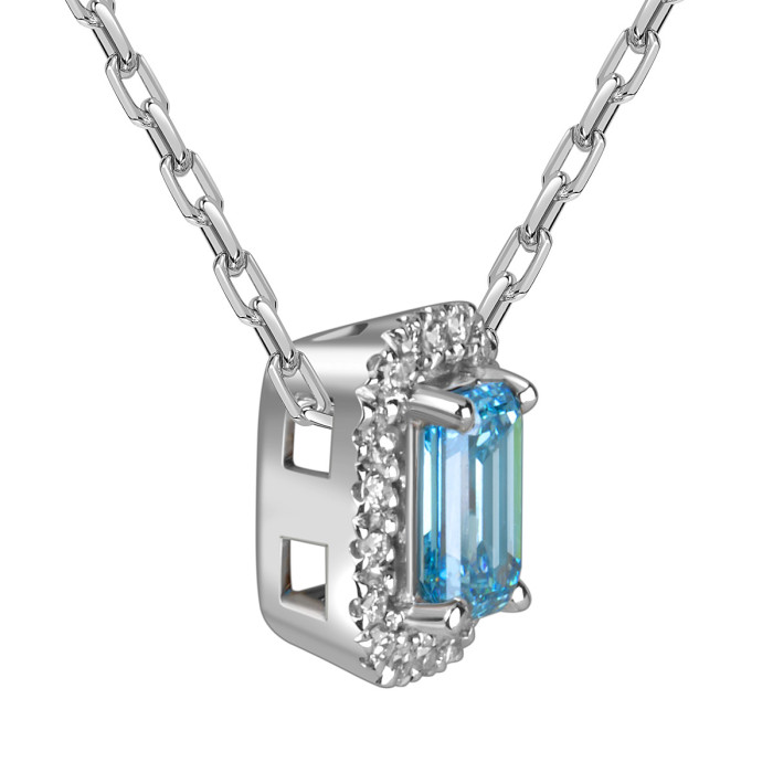 Колье из белого золота с бриллиантами (060204)