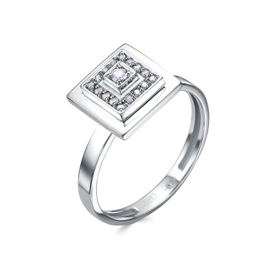 Кольцо из платины с бриллиантами (058031)