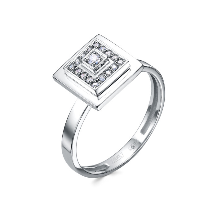 Кольцо из платины с бриллиантами (058031)