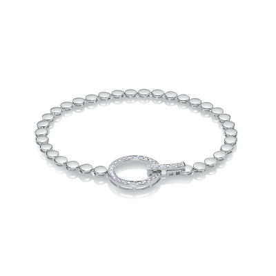 Браслет из белого золота с бриллиантами (061083)