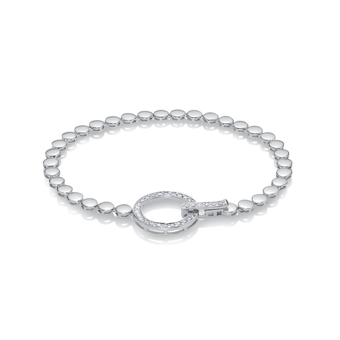 Браслет из белого золота с бриллиантами (061083)