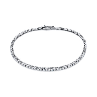 Браслет из белого золота с бриллиантами (061081)