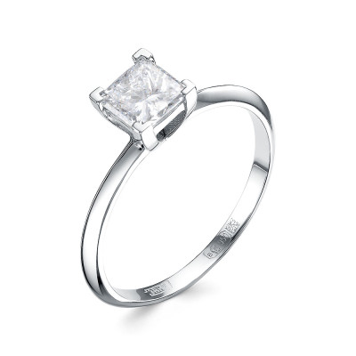 Помолвочное кольцо из платины с бриллиантом (058669)
