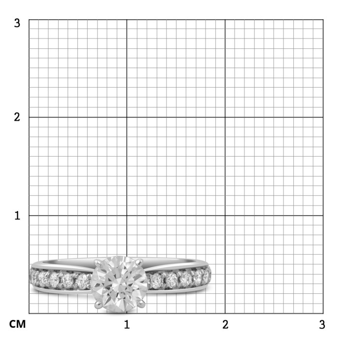 Помолвочное кольцо из платины с бриллиантами (049551)