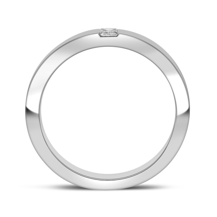 Обручальное кольцо из белого золота с бриллиантом (052438)