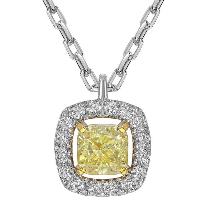 Колье из белого золота с бриллиантами (063509)