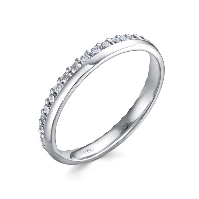 Обручальное кольцо из платины с бриллиантами (057983)