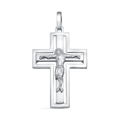 Кулон крест из платины  (060645)