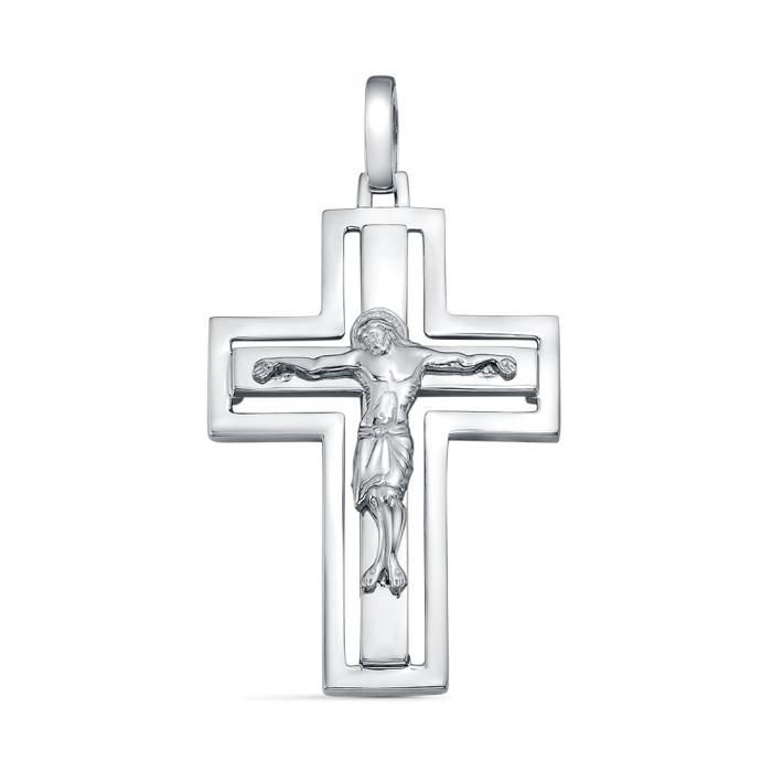 Кулон крест из платины  (060645)