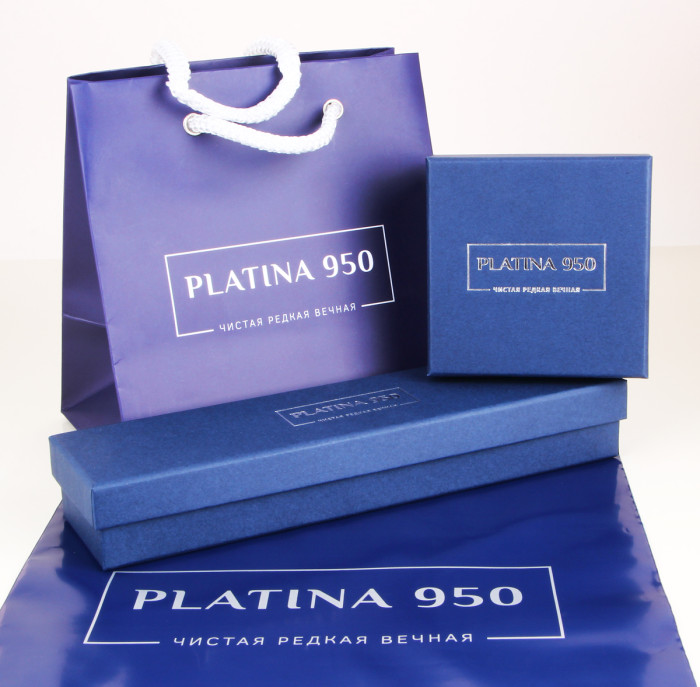 Кулон крест из платины  (060645)